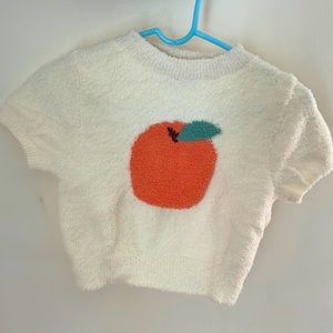 Fuzzy short sleeve, orange